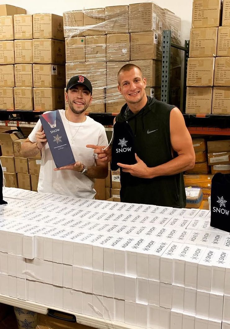 Josh Snow with Rob Gronkowski